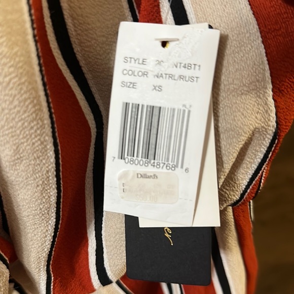 Jodi Kristopher High Neck Sleeveless Striped Dress - Picture 7 of 7